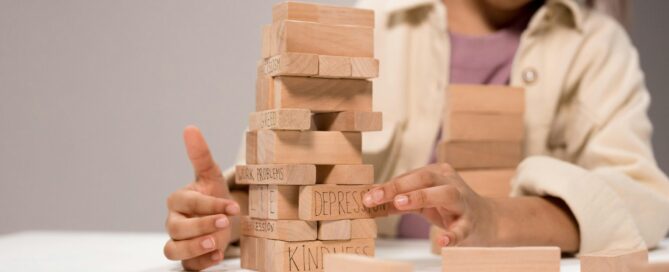 play therapy room with toys and calm child therapy environment