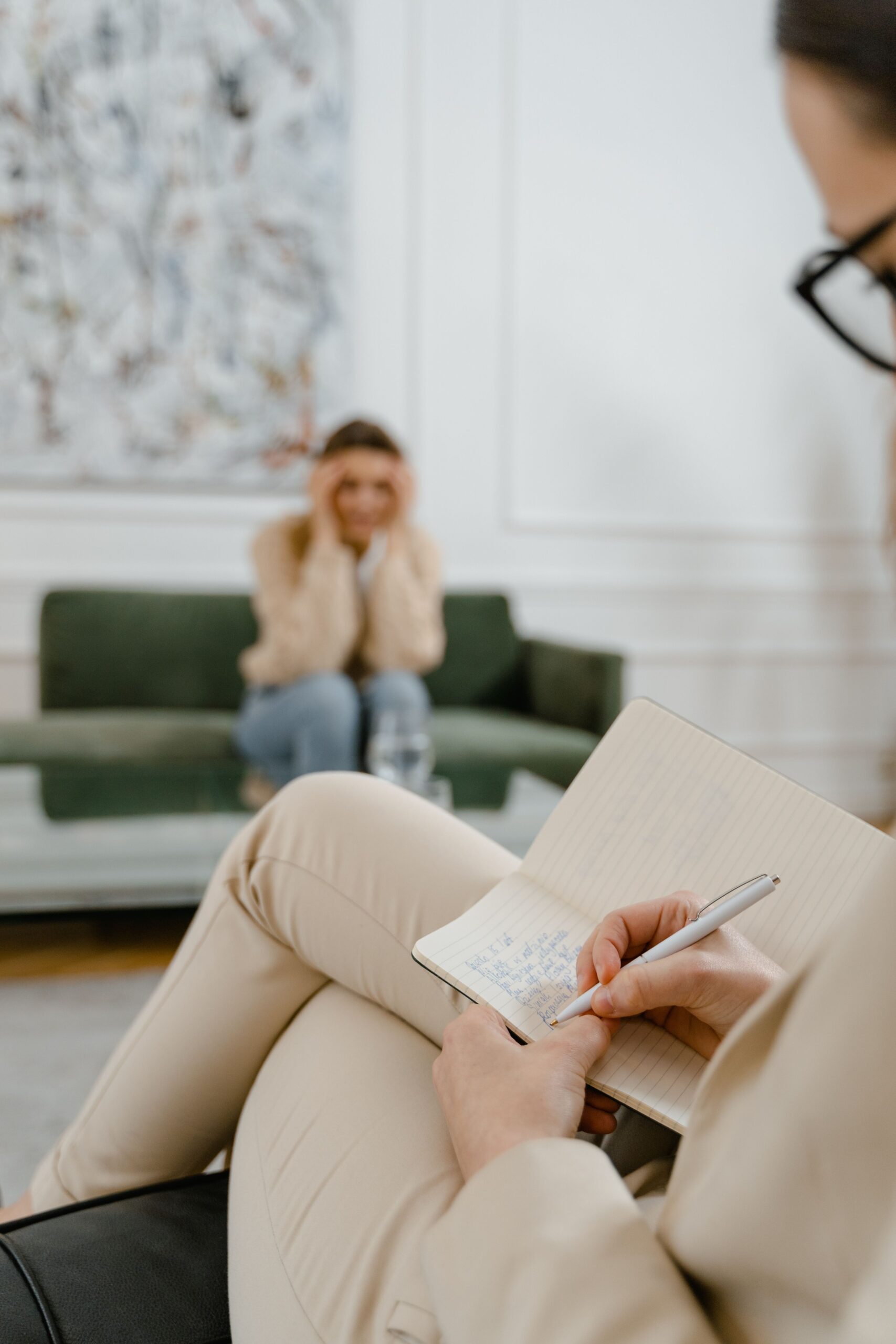 Therapy for conflict A person in therapy for family stressors