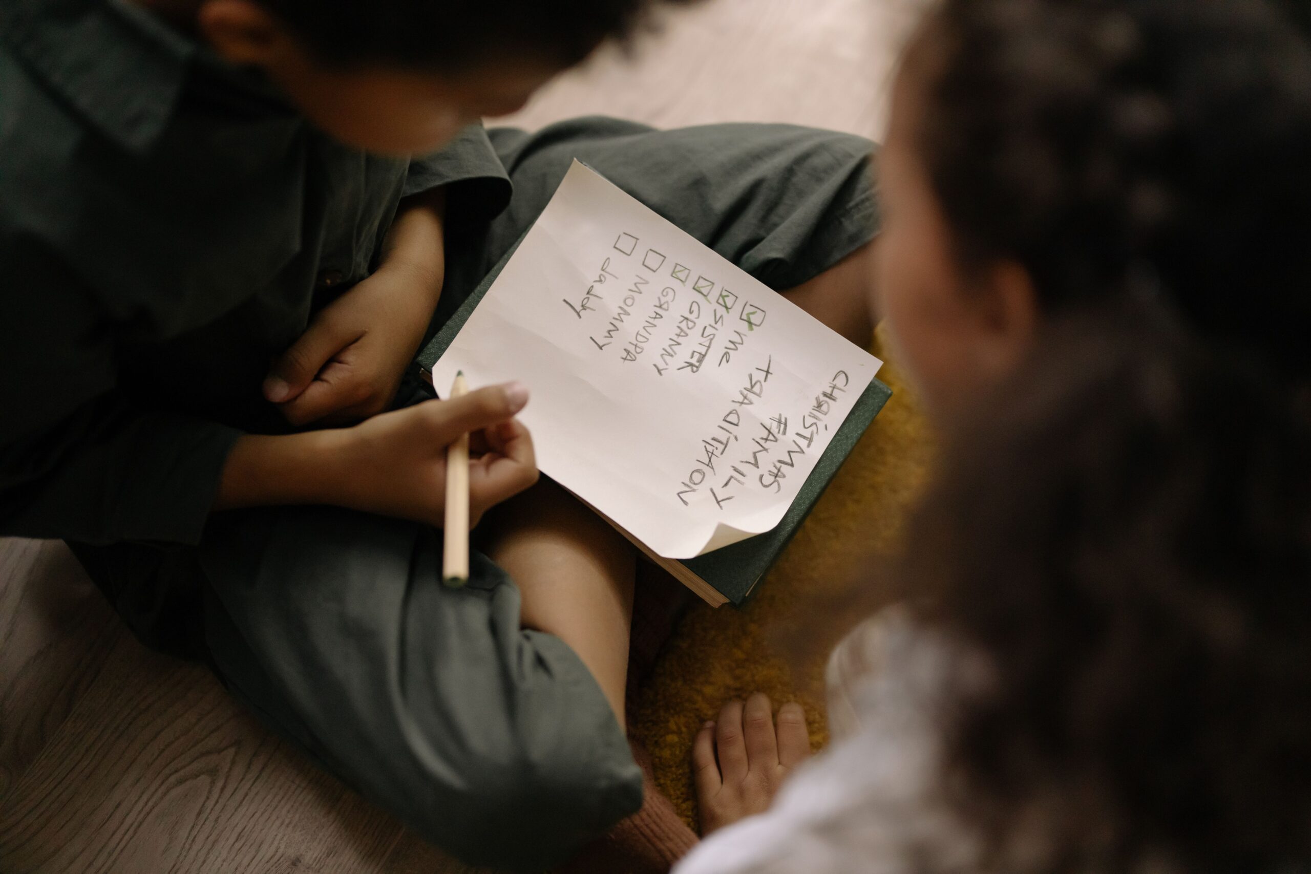 making a list A child building executive functioning skills